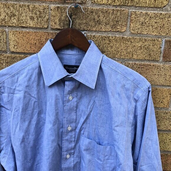 Christian Dior Shirt Button Up Blue - Picture 4 of 6